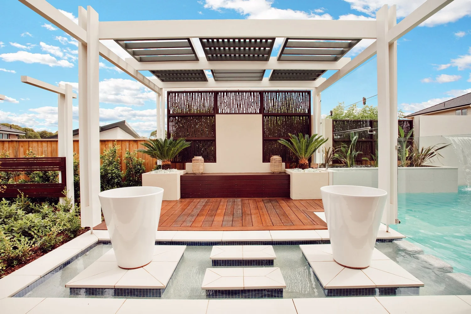 Concrete swimming pool built in Kellyville, Sydney